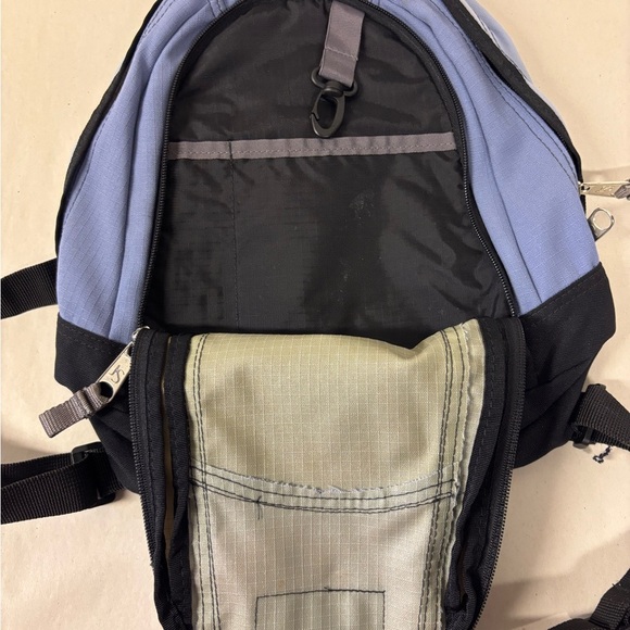 JanSport Blue and Black Backpack Durable Design Small - Picture 4 of 5
